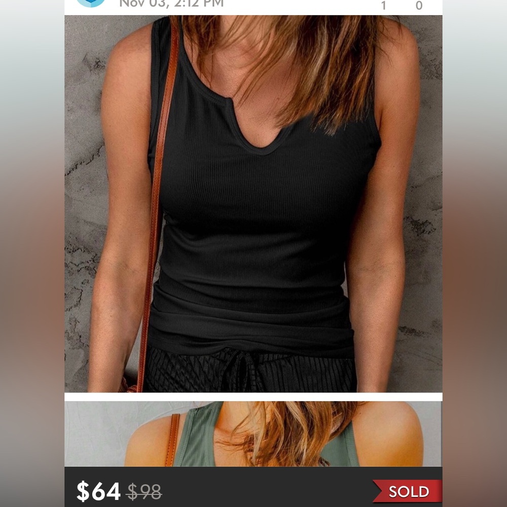 BELLANBLUE Ribbed Fitted Tank Top - Picture 4 of 4